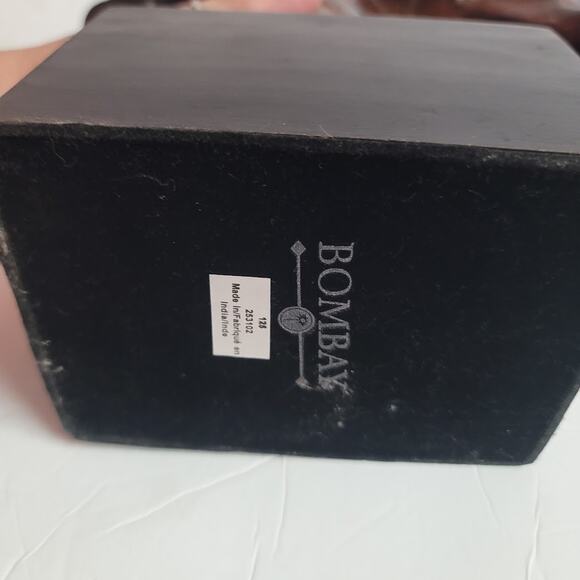 Bombay Cast Metal Solid Horse Head Sculpture Brown Black Base India Made Rare - Picture 2 of 6